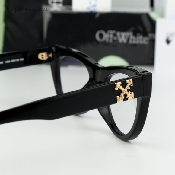 Off-White Men Eyeglasses Black Blue Block Cat Eye STYLE 4 AF 11000 BRAND NEW - Picture 6 of 10